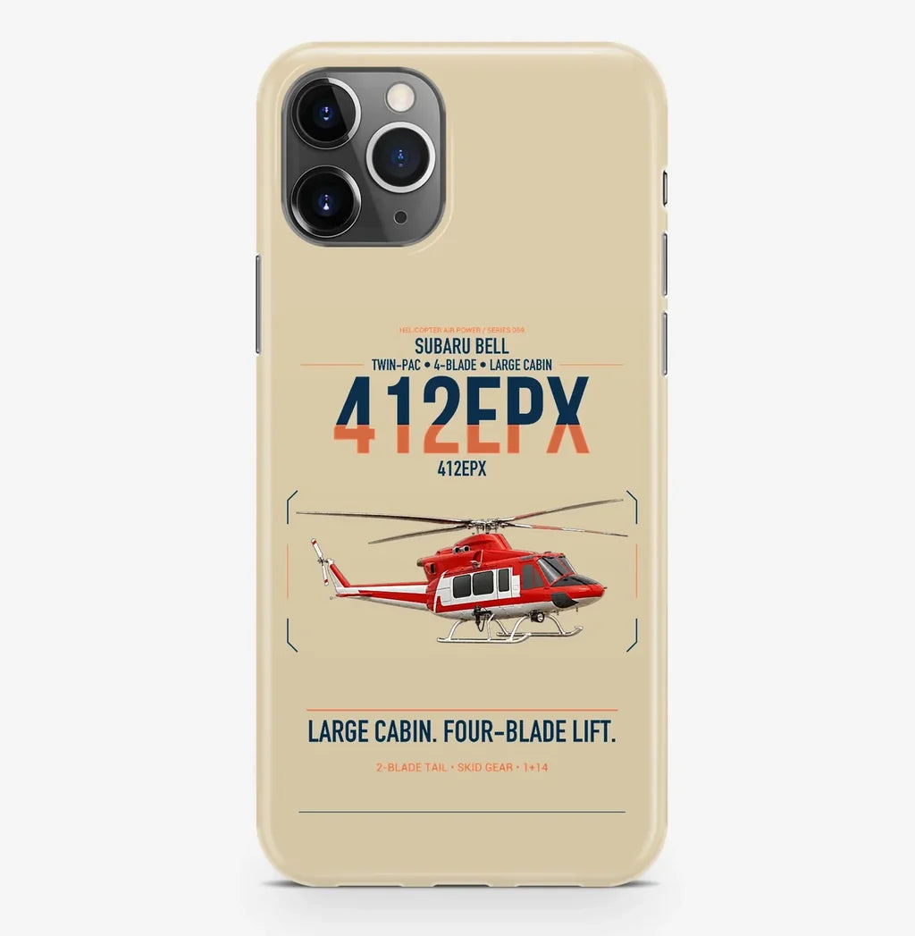 SUBARU Bell 412EPX design on beige magsafe iphone case, for iPhone Pro Max