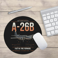 Thumbnail for A-26B Invader design on black round mouse pad