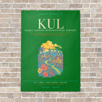 Thumbnail for Kuala Lumpur International Airport KUL - Canvas Framed - Green