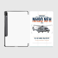 Thumbnail for NHIndustries NH90 NFH Caïman design on white samsung tablet tablet case