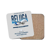 Thumbnail for Airbus BelugaXL / A330-743L design on light gray 1 piece coaster