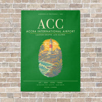 Thumbnail for Accra International Airport ACC - Canvas Framed - Green