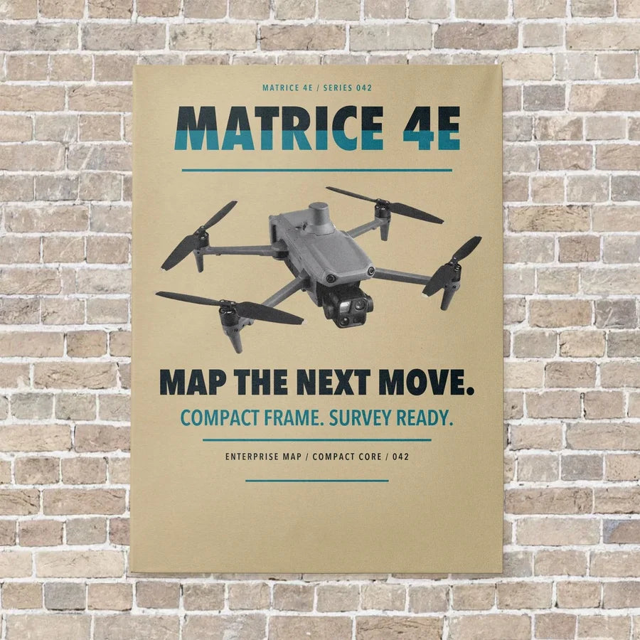DJI Matrice 4E vertical canvas print - no frame - beige background