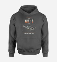 Thumbnail for Bell AH-1Z Viper design on dark gray double-side hoodie, single-side print