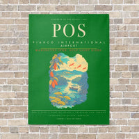 Thumbnail for Piarco International Airport POS - Canvas Framed - Green