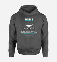 Thumbnail for DJI Mini 3 design on dark gray hoodie single side