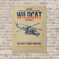 Thumbnail for Leonardo AW159 Wildcat HMA2 vertical canvas print - no frame - beige background