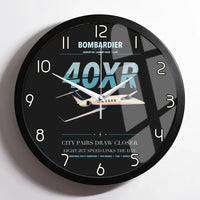 Thumbnail for Bombardier Learjet 40XR design on black framed wall clock
