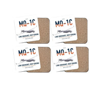 Thumbnail for MQ-1C Gray Eagle ER design on white 4 pieces set coaster