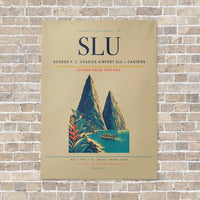 Thumbnail for George F. L. Charles Airport SLU — Castries vertical canvas print - no frame - beige background