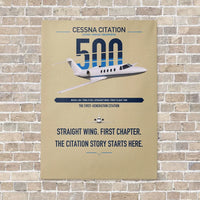 Thumbnail for Cessna Citation 500 - Citation I vertical canvas print - no frame - beige background