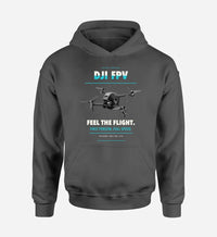 Thumbnail for DJI FPV design on dark gray hoodie single side