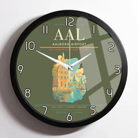 Thumbnail for Aalborg Airport AAL Wall-Clock Framed - Green Army