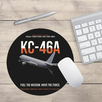 Thumbnail for KC-46A PEGASUS design on black round mouse pad