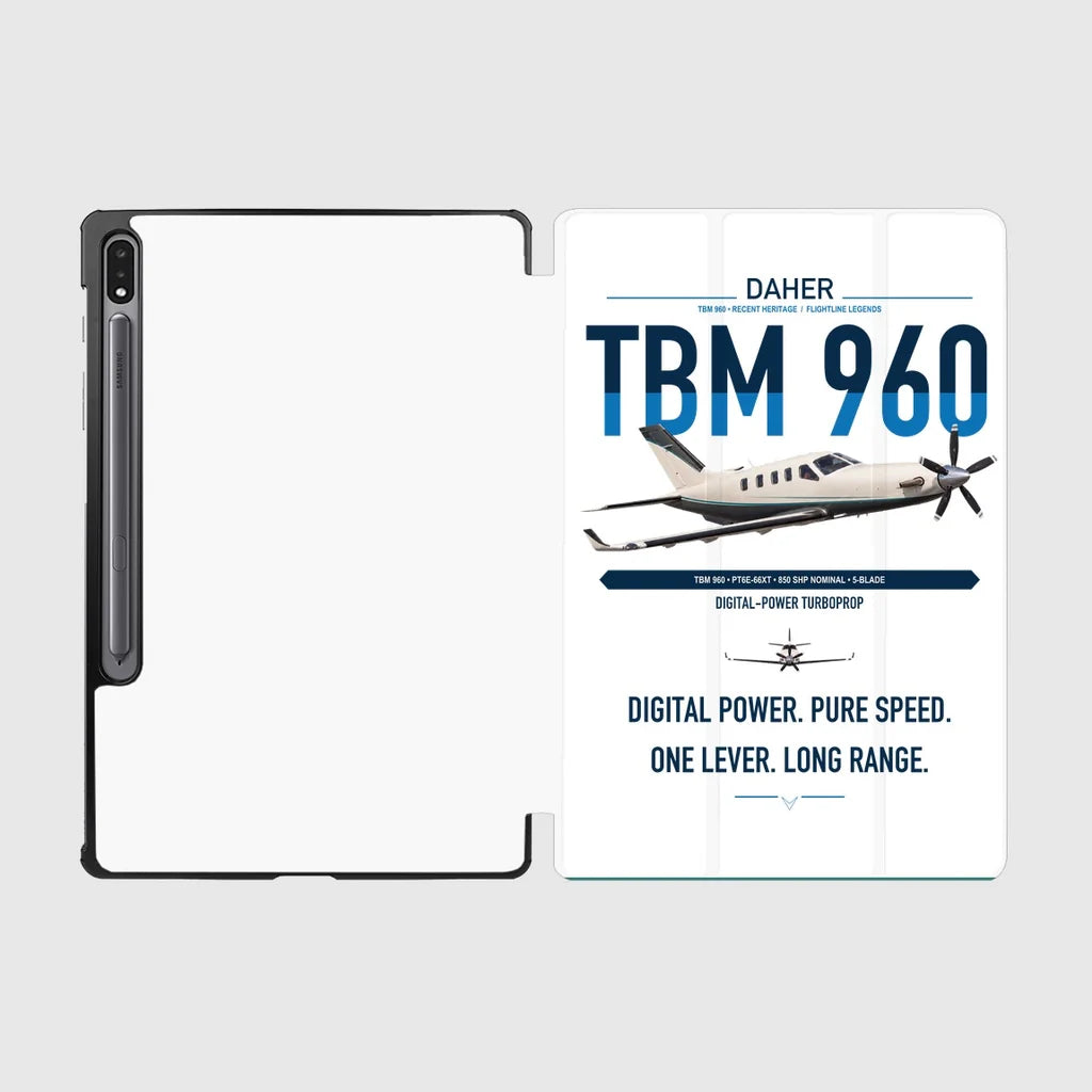 Daher TBM 960 design on white samsung tablet tablet case