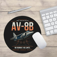 Thumbnail for AV-8B Harrier II design on black round mouse pad