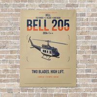 Thumbnail for Bell 205A-1++ vertical canvas print - no frame - beige background