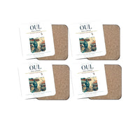Thumbnail for Oulu Airport (OUL) design on white 4 pieces set coaster