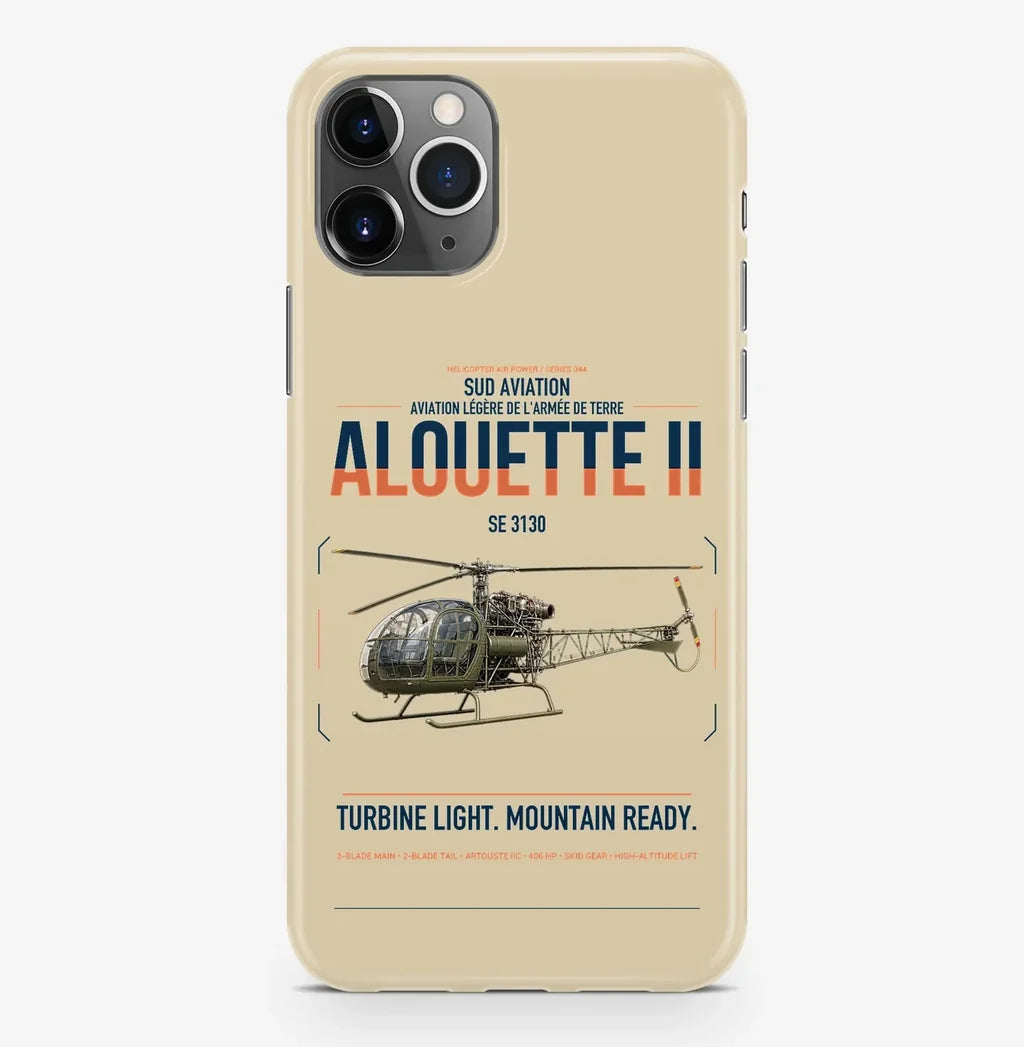 Sud Aviation SE 3130 Alouette II design on beige magsafe iphone case, for iPhone Pro Max