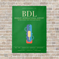 Thumbnail for Bradley International Airport BDL - Canvas Framed - Green
