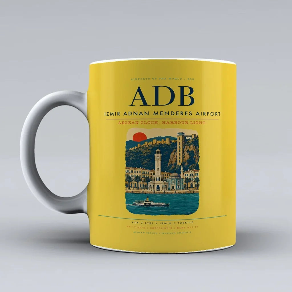Izmir Adnan Menderes Airport ADB Mug - Yellow