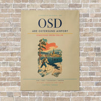 Thumbnail for Are Ostersund Airport OSD vertical canvas print - no frame - beige background