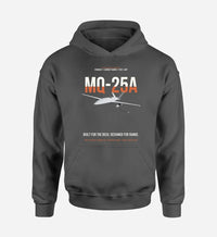Thumbnail for MQ-25A STINGRAY design on dark gray double-side hoodie, single-side print