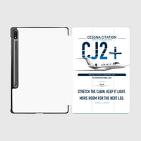Thumbnail for Cessna Citation CJ2+ design on white samsung tablet tablet case