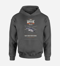 Thumbnail for Airbus H215 design on dark gray double-side hoodie, single-side print