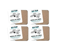 Thumbnail for DJI Flip design on white 4 pieces set coaster
