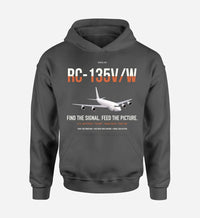 Thumbnail for RC-135V W Rivet Joint design on dark gray double-side hoodie, single-side print