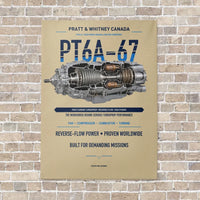 Thumbnail for PT6A-67 vertical canvas print - no frame - beige background