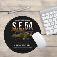 Thumbnail for Royal Aircraft Factory S.E.5a design on black round mouse pad