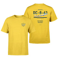 Thumbnail for Douglas DC-8-63 design on yellow double-side t-shirt, double-side print