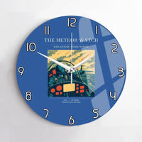 Thumbnail for VINTAGE G4212 - The Meteor Watch - Designed Wall Clocks design on blue no-frame