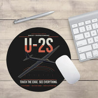 Thumbnail for U-2S Dragon Lady design on black round mouse pad