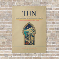 Thumbnail for Tunis-Carthage International Airport TUN vertical canvas print - no frame - beige background