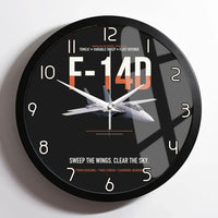 Thumbnail for F-14D Tomcat Sweep The Wings Clear The Sky design on black framed wall clock