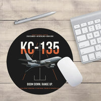 Thumbnail for KC-135 STRATOTANKER design on black round mouse pad
