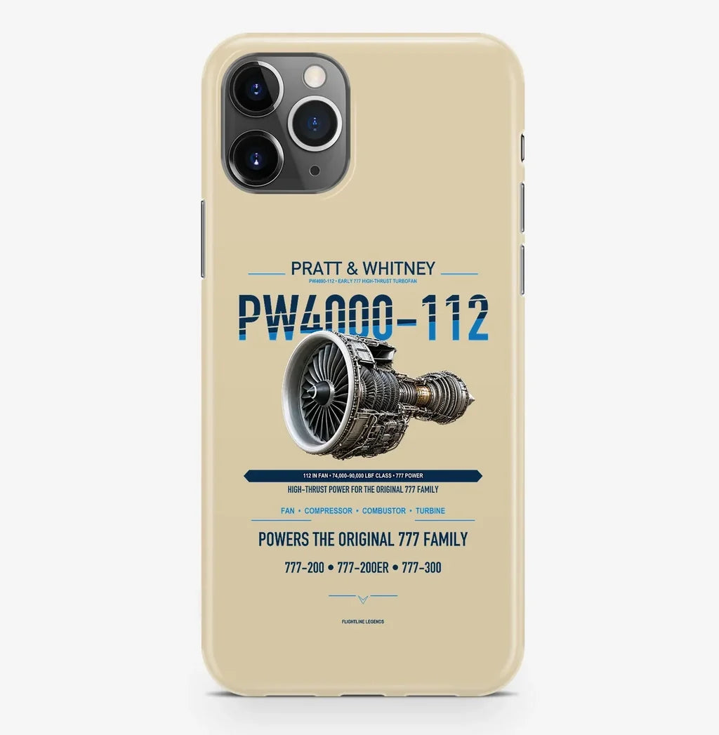 PW4000-112 Case ProMax design on beige iphone case promax