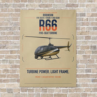 Thumbnail for Robinson R66 vertical canvas print - no frame - beige background