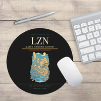 Thumbnail for Matsu Nangan Airport (LZN) design on black round mouse pad