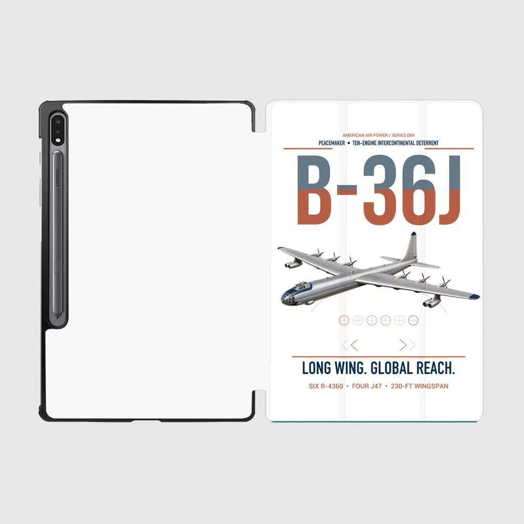 B-36J Peacemaker design on white samsung tablet tablet case