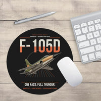 Thumbnail for F-105D Thunderchief design on black round mouse pad