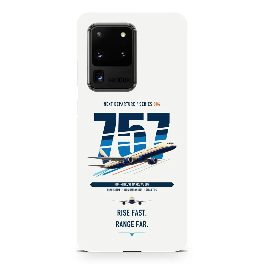 Boeing 757-200 design on samsung case - white