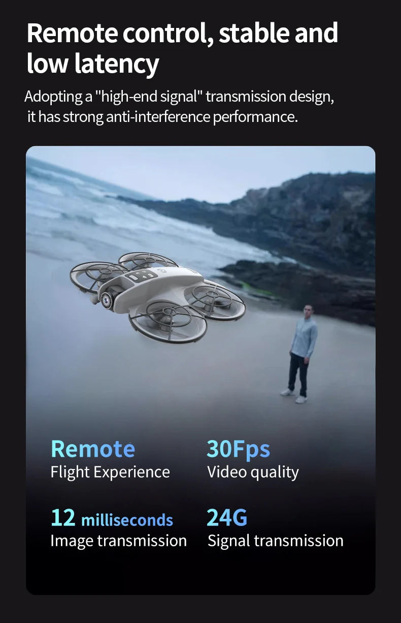 K200 Brushless Drone: Screen Remote, Optical Flow Positioning & Colorful LED Full-Protection Quadcopter - view 22