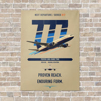 Thumbnail for Boeing 777-200ER vertical canvas print - no frame - beige background