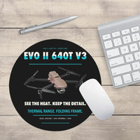 Thumbnail for Autel EVO II Dual 640T V3 design on black round mouse pad
