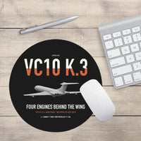 Thumbnail for Vickers VC10 K.3 design on black round mouse pad