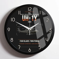 Thumbnail for Bell UH-1Y Venom design on black framed wall clock